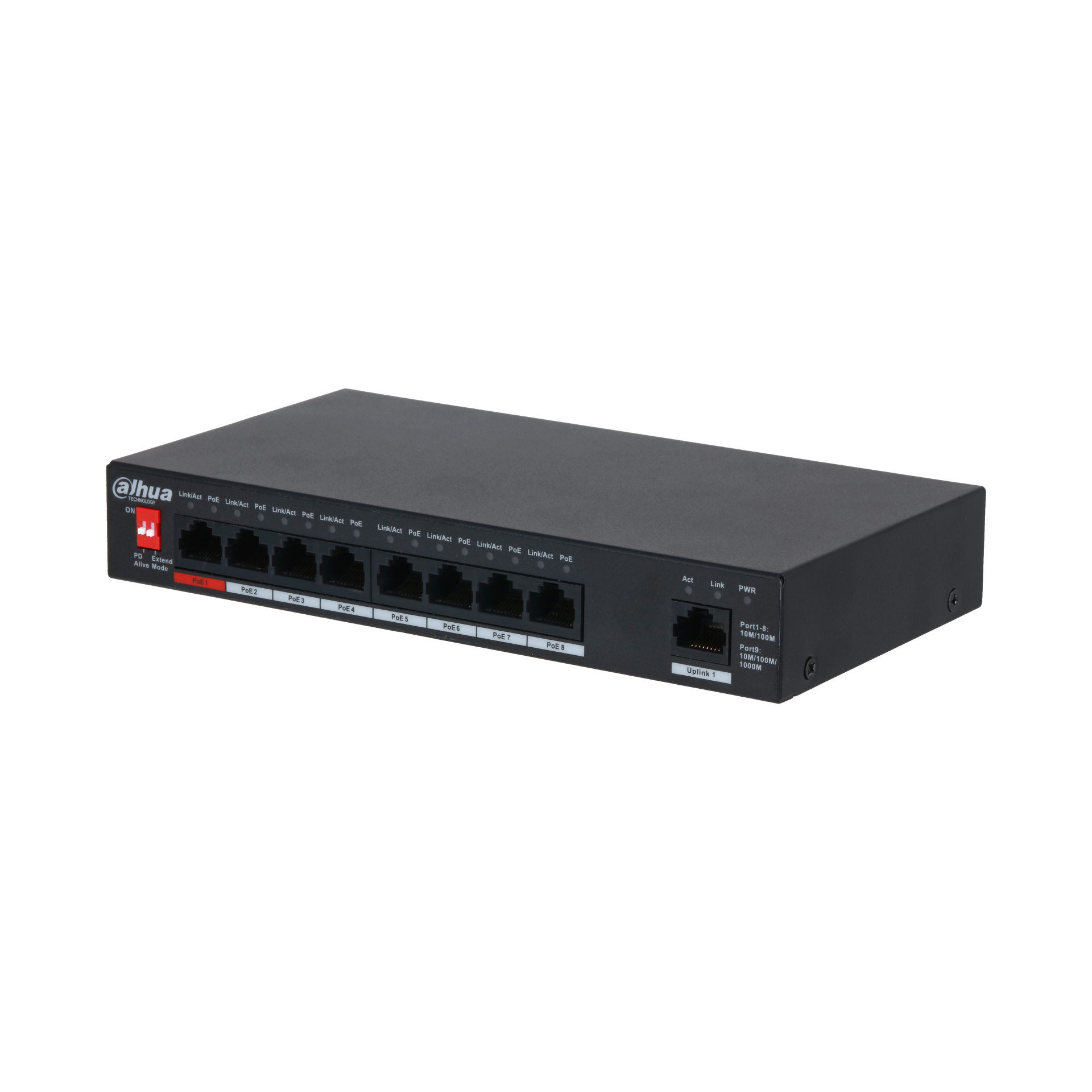 8 Port PoE ile 9 Port Yönetilmeyen Masaüstü Switch