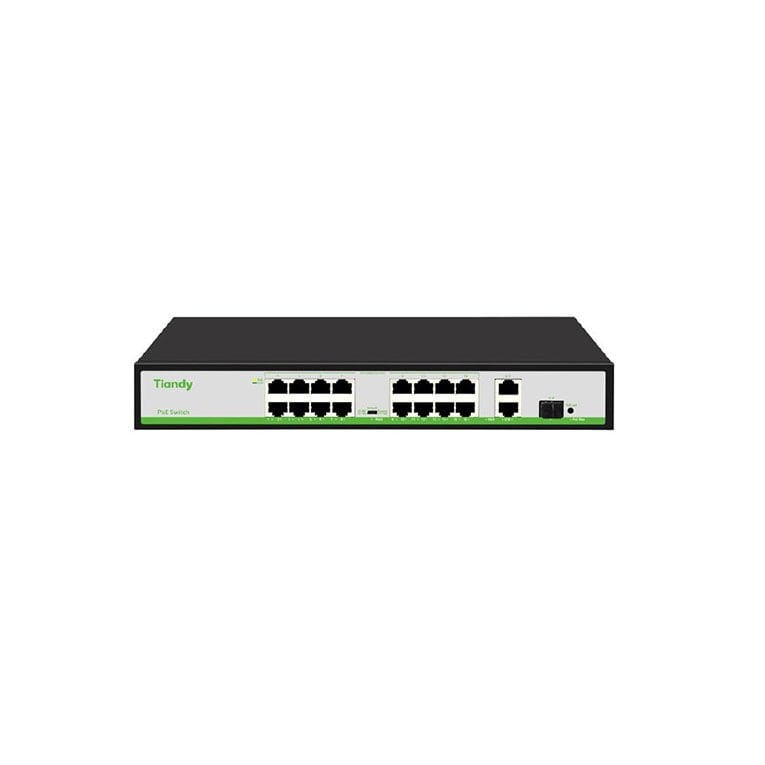 16 Port Yönetilmeyen POE Switch ( 16E + 2G  +1 SFP )